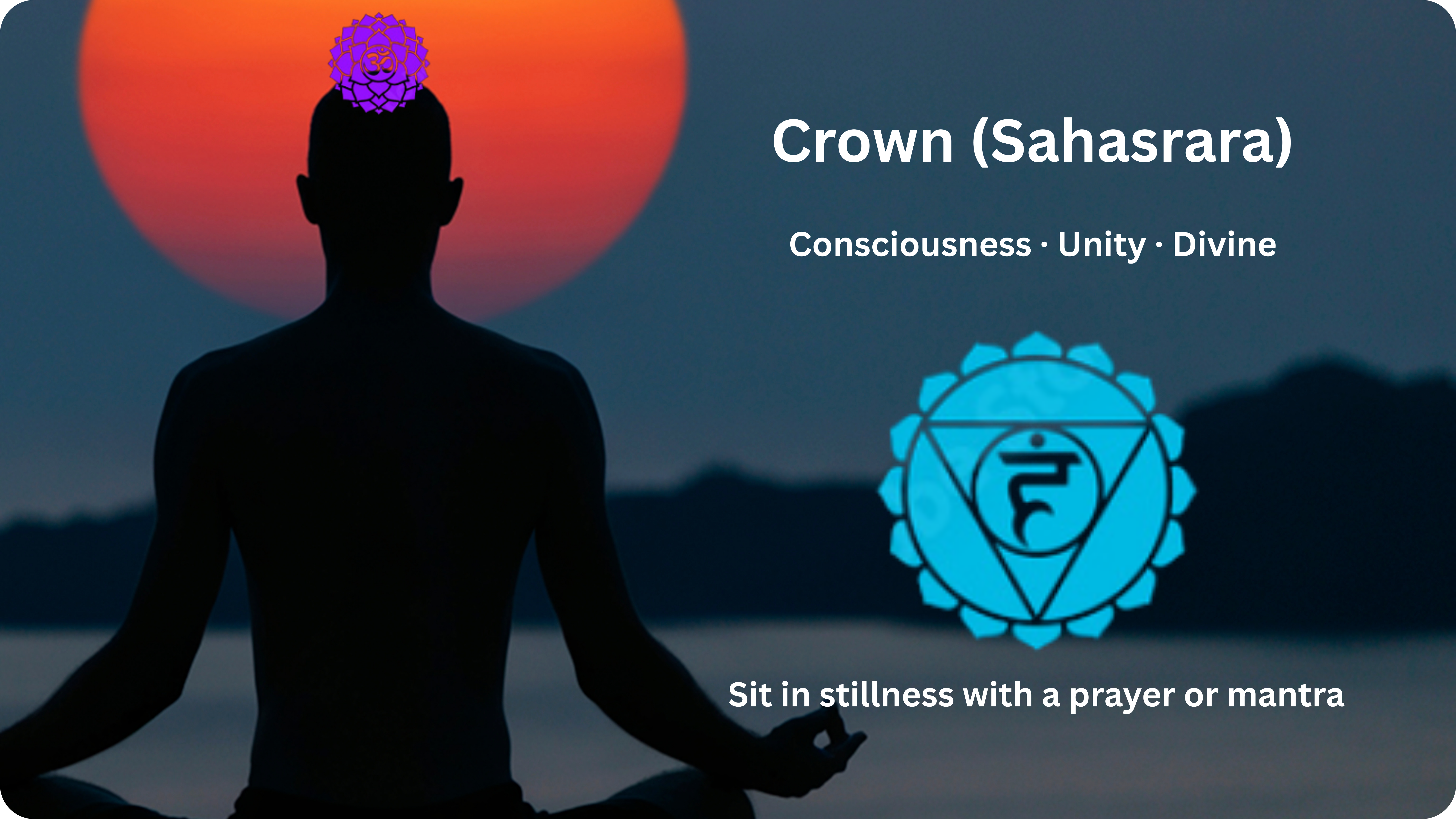 meditating human silhouette